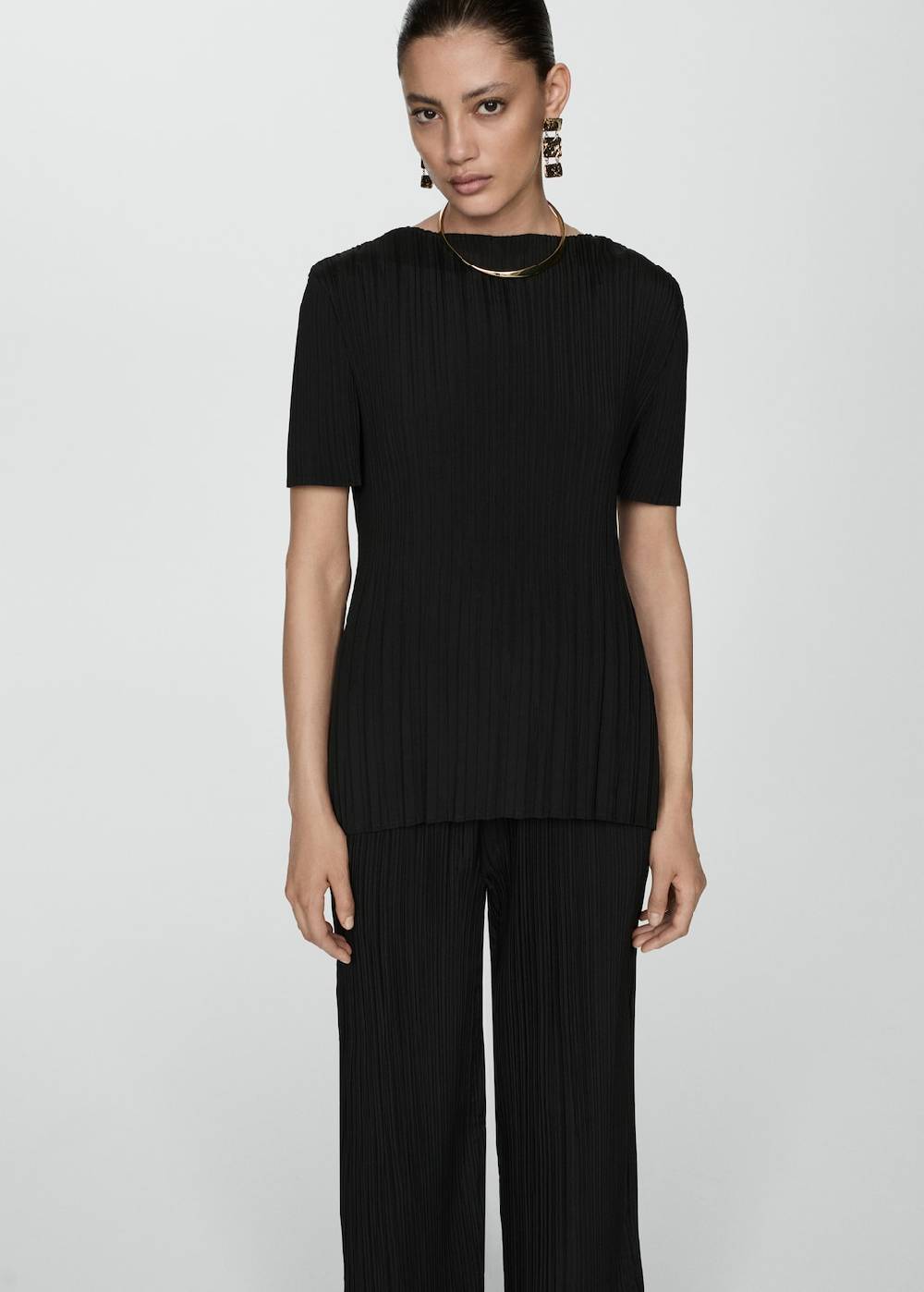 Mango Fließende Plissée-Hose