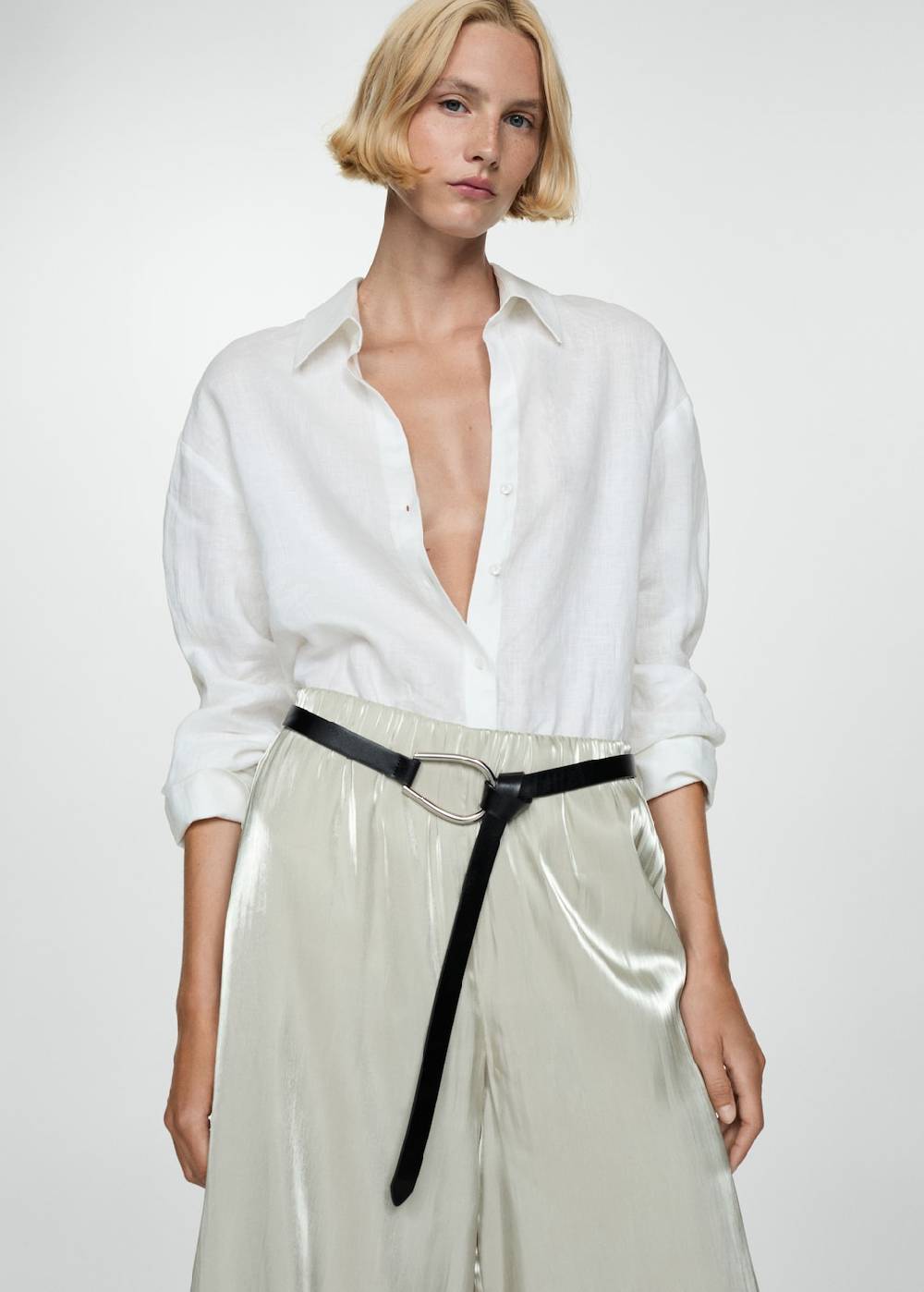 Mango Fließende Satinhose