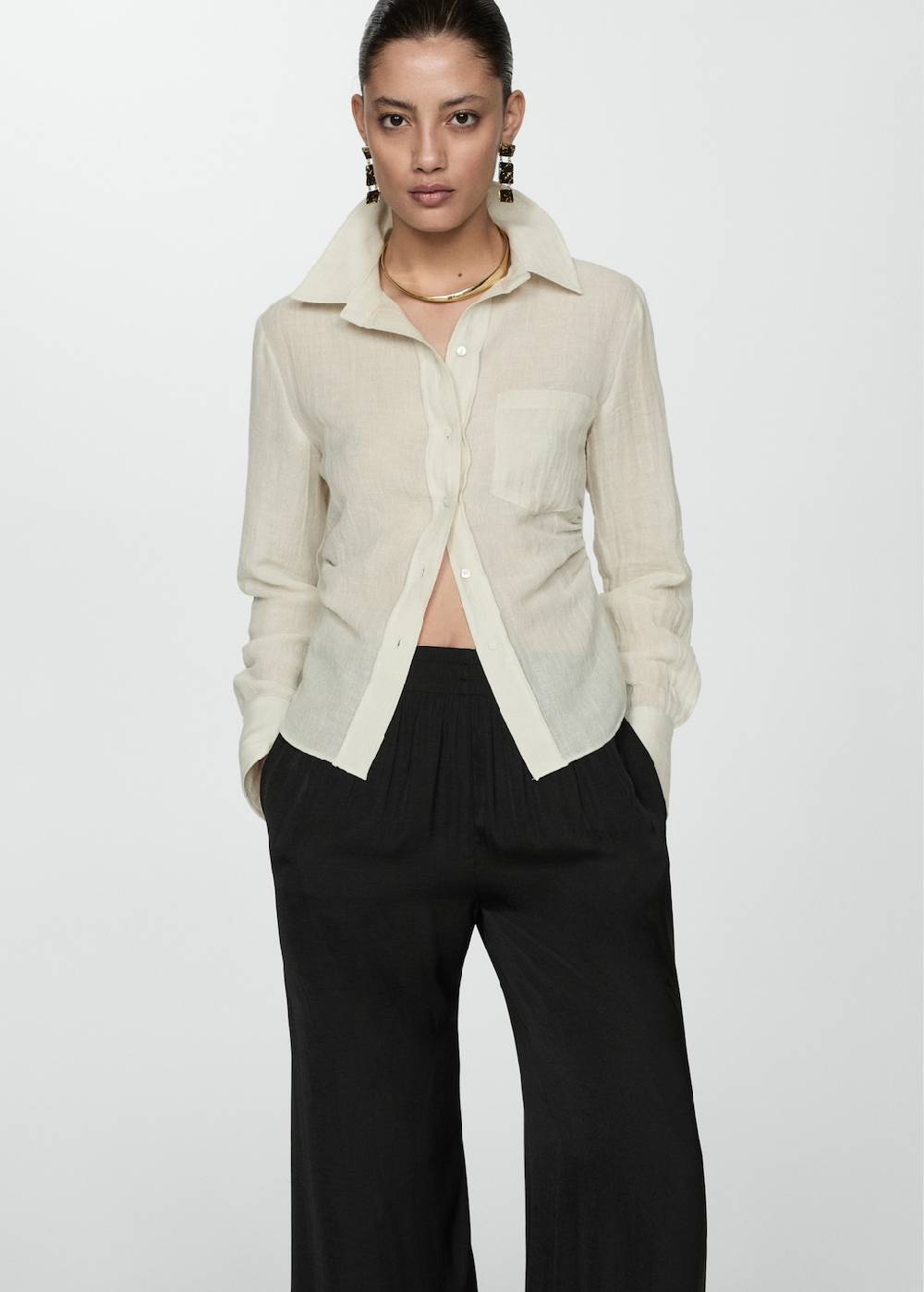 Mango Fließende Wideleg-Hose