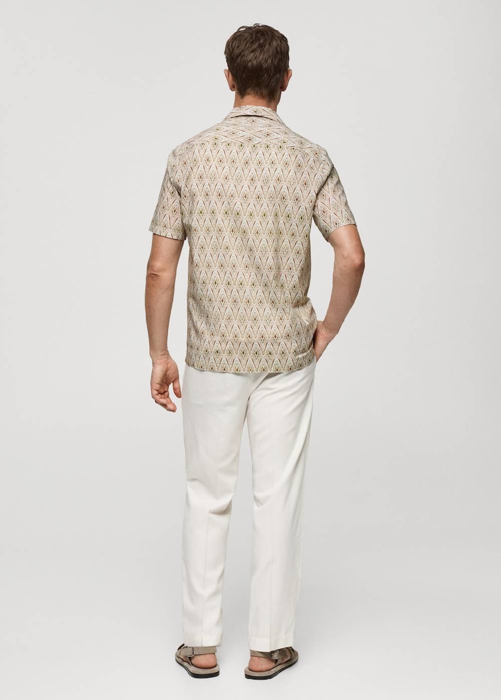 Mango Fließendes Printhemd Mit Bowling-Kragen