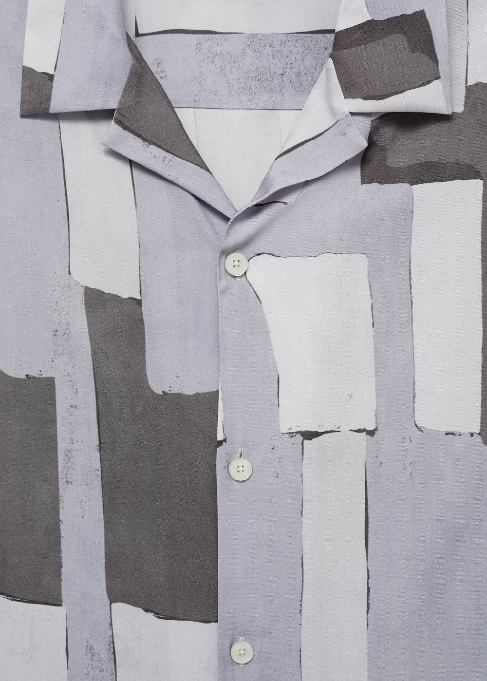 Mango Fließendes Regular Fit-Hemd Mit Motiv