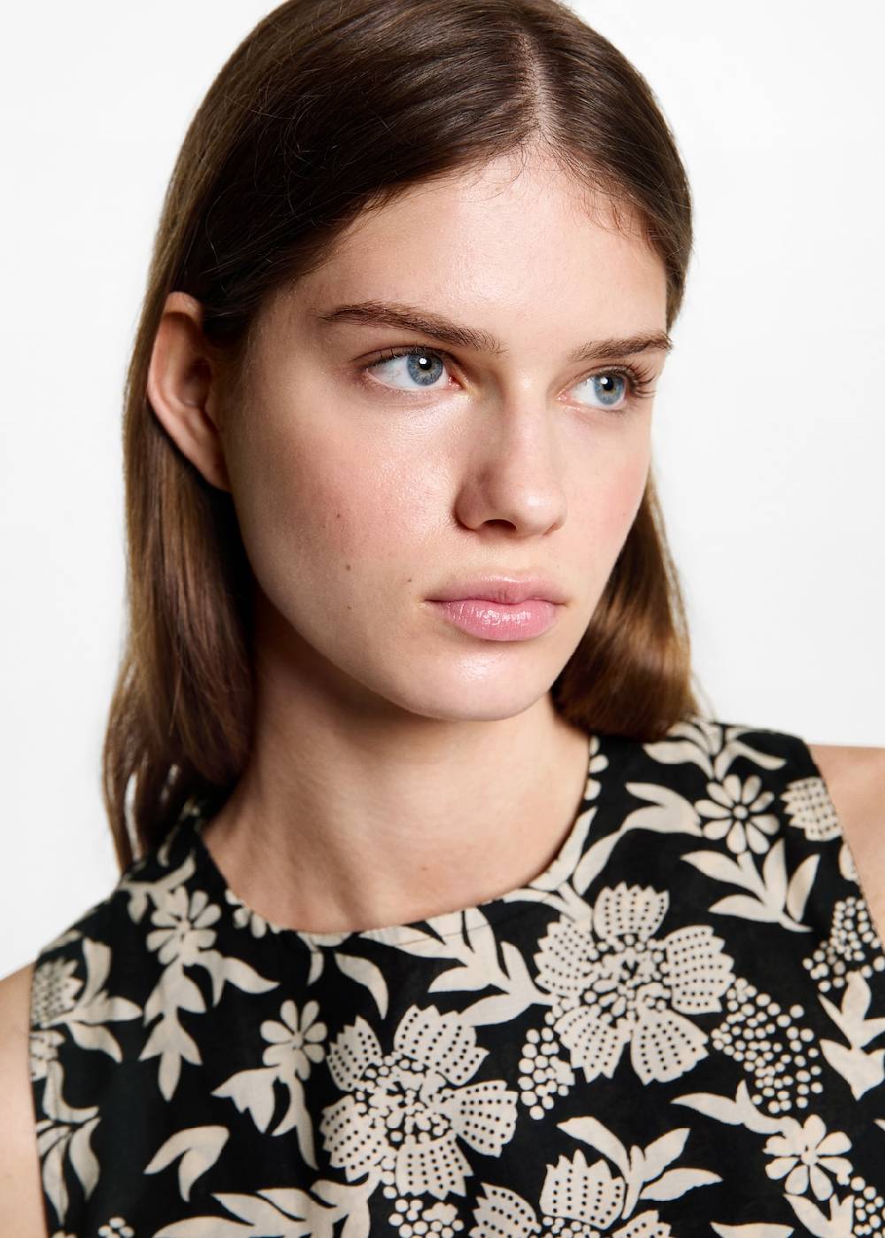 Mango Florales Kleid Mit Raffdetails