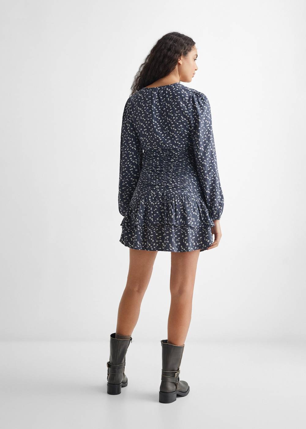 Mango Florales Kleid Mit Raffdetails