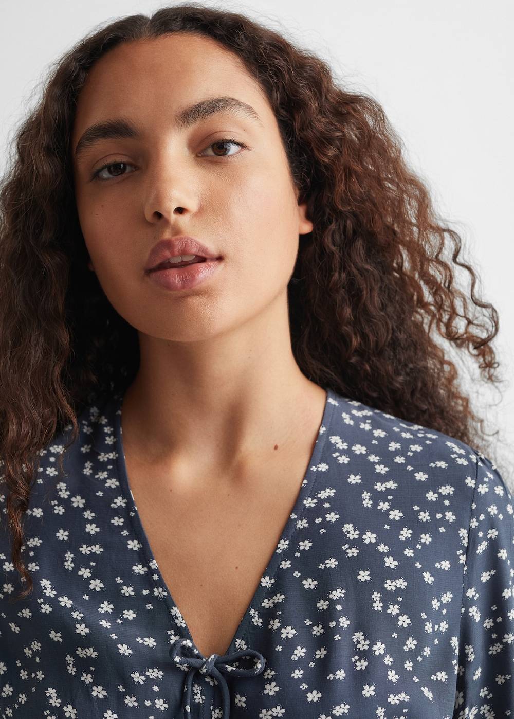 Mango Florales Kleid Mit Raffdetails