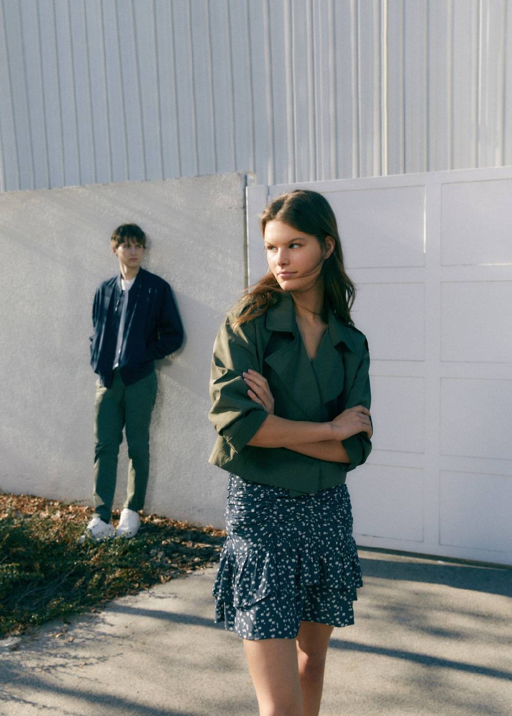 Mango Florales Kleid Mit Raffdetails