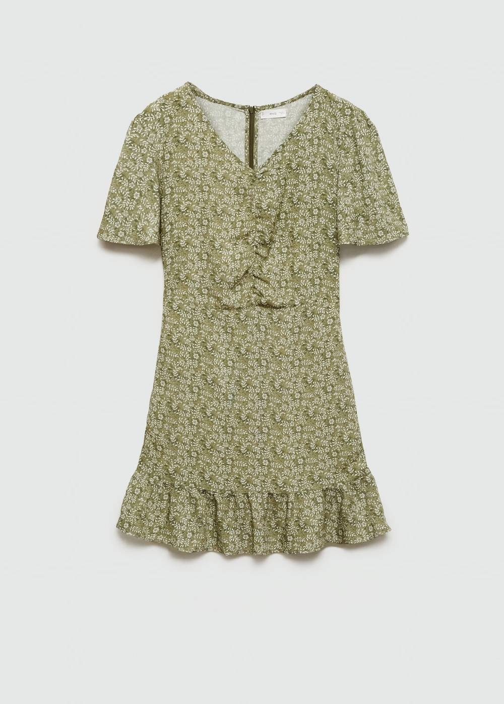 Mango Florales Kleid Mit Rüschen