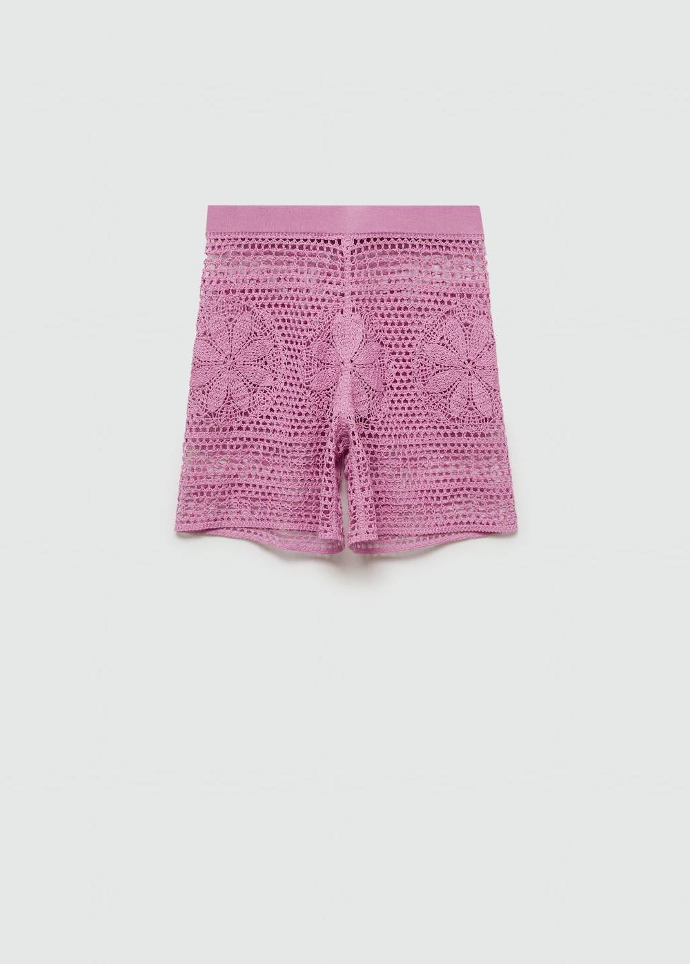 Mango Geblümte Häkel-Shorts