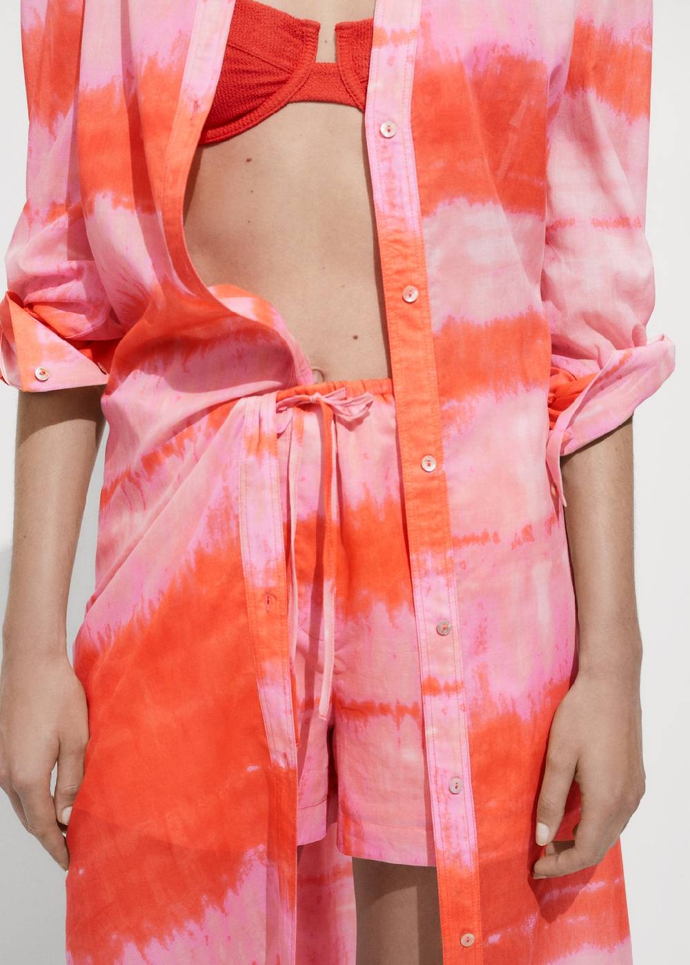 Mango Gemusterte Shorts Mit Stretchbund