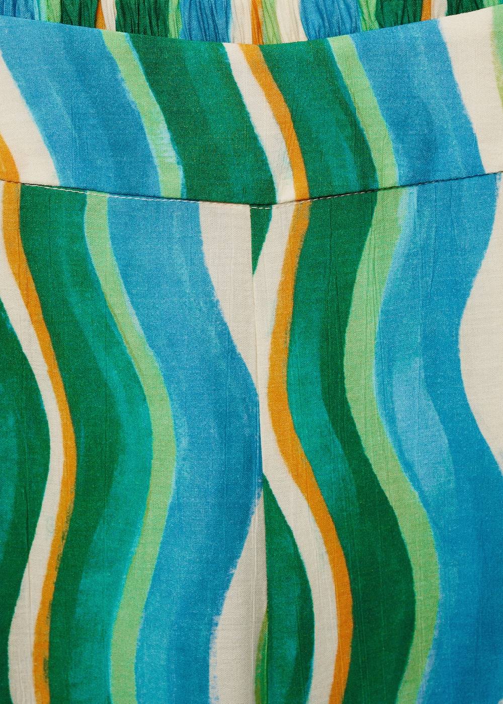 Mango Gemusterte Wideleg-Hose