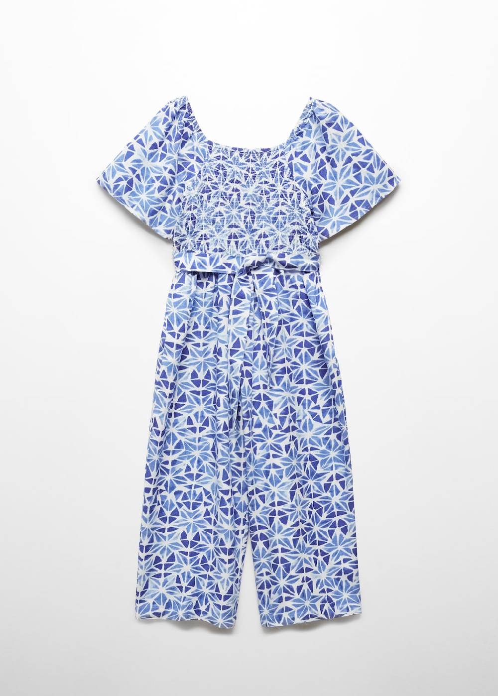 Mango Gemusterter Overall Mit Gürtel