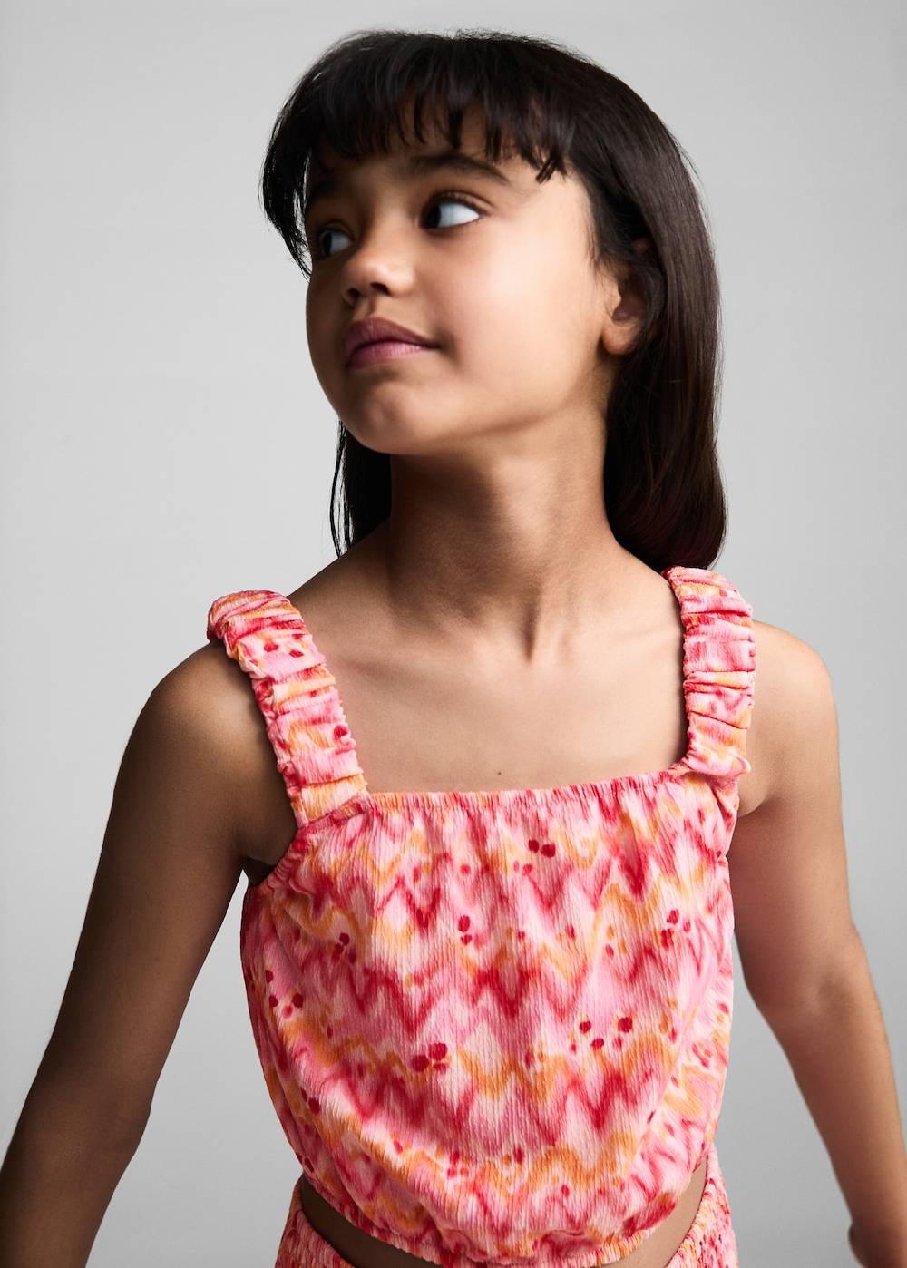 Mango Gemustertes Crop-Top