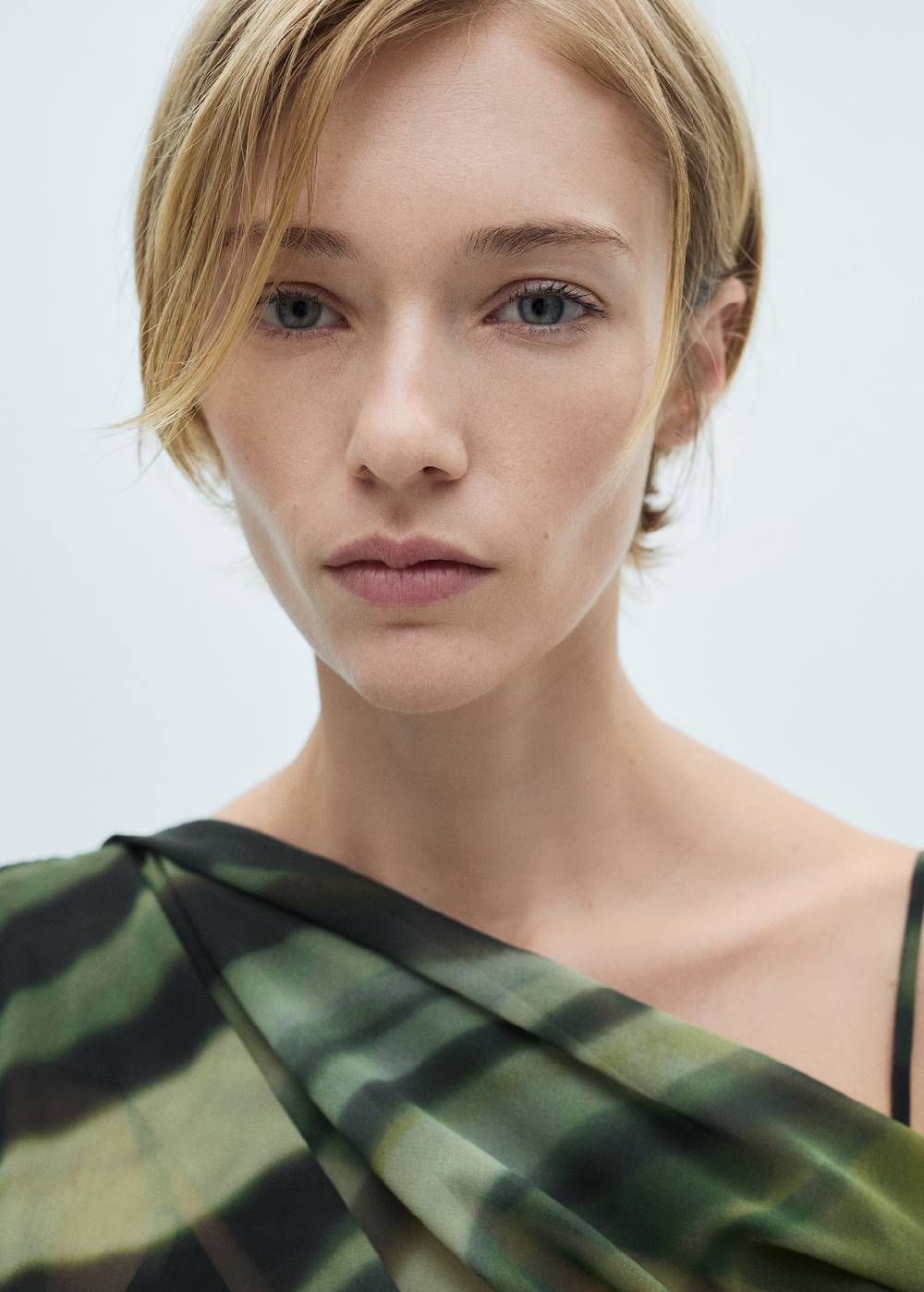 Mango Gemustertes Kleid Mit Drapierten Details