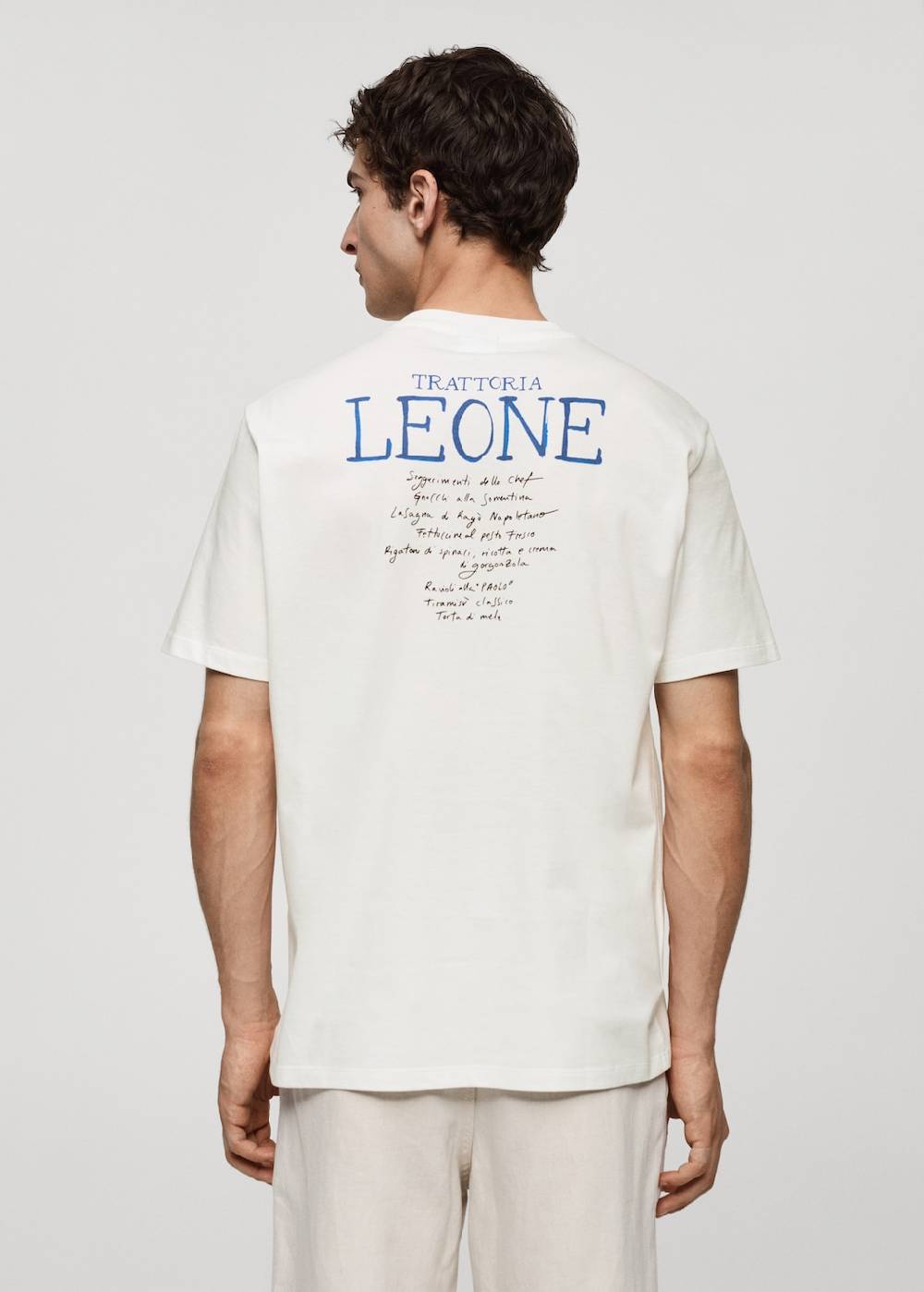 Mango Gemustertes T-Shirt Aus 100 % Baumwolle