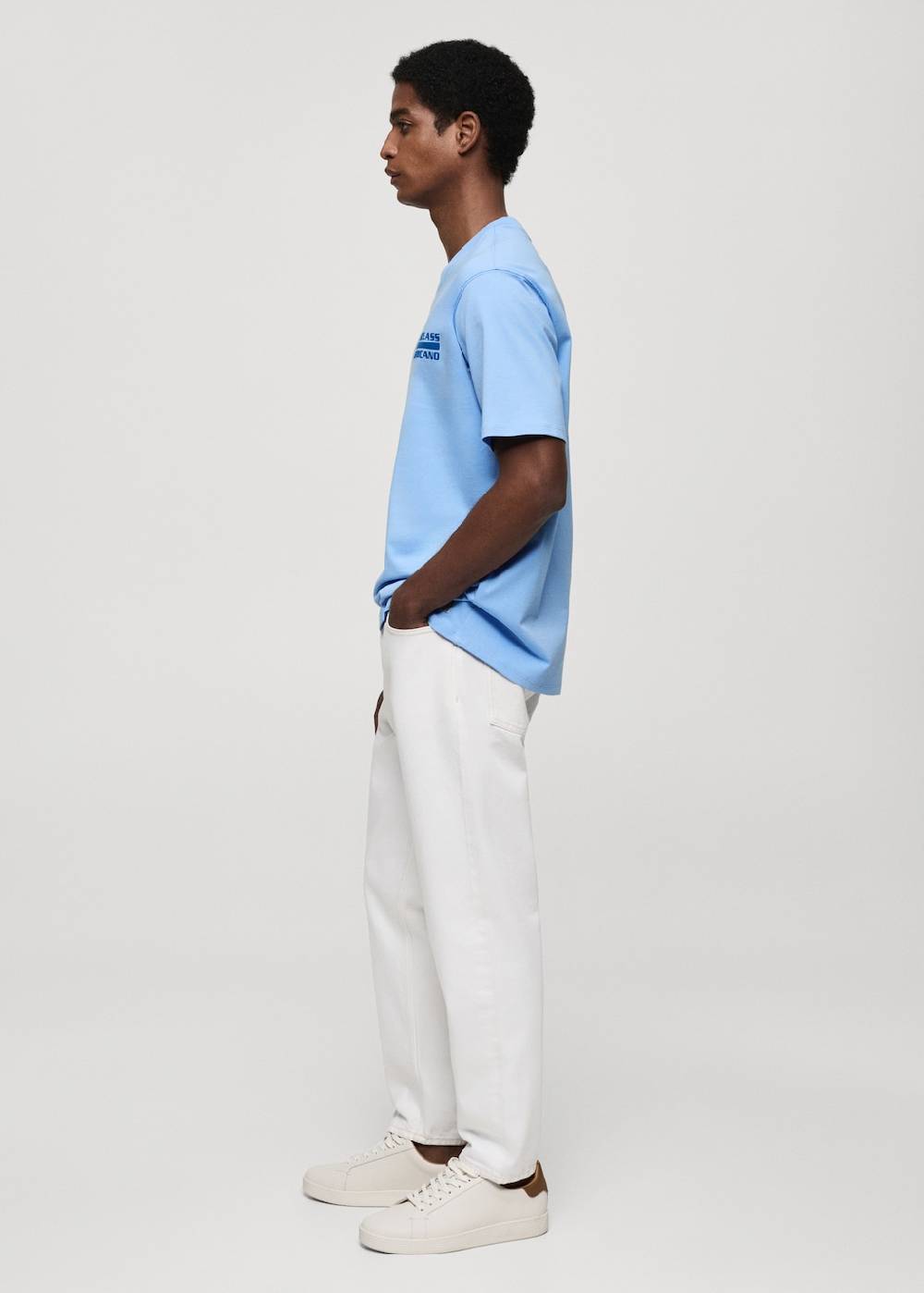 Mango Gemustertes T-Shirt Aus 100 % Baumwolle