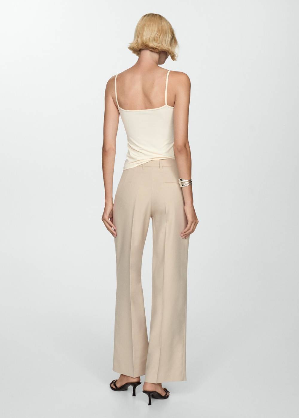 Mango Gerade Bundfaltenhose