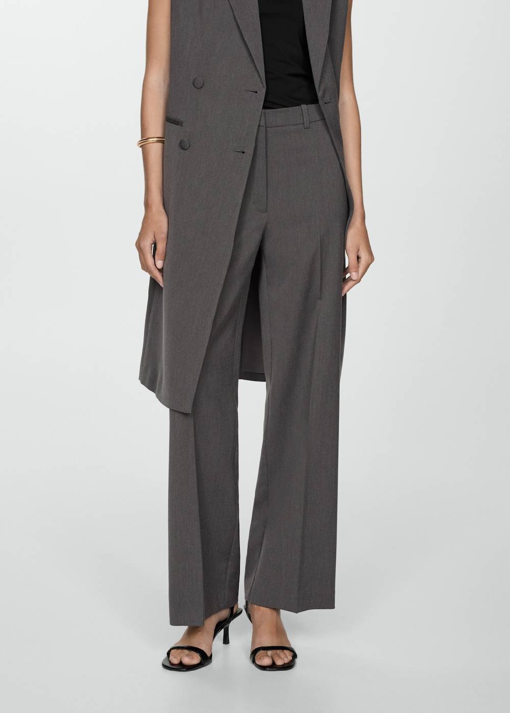 Mango Gerade Bundfaltenhose