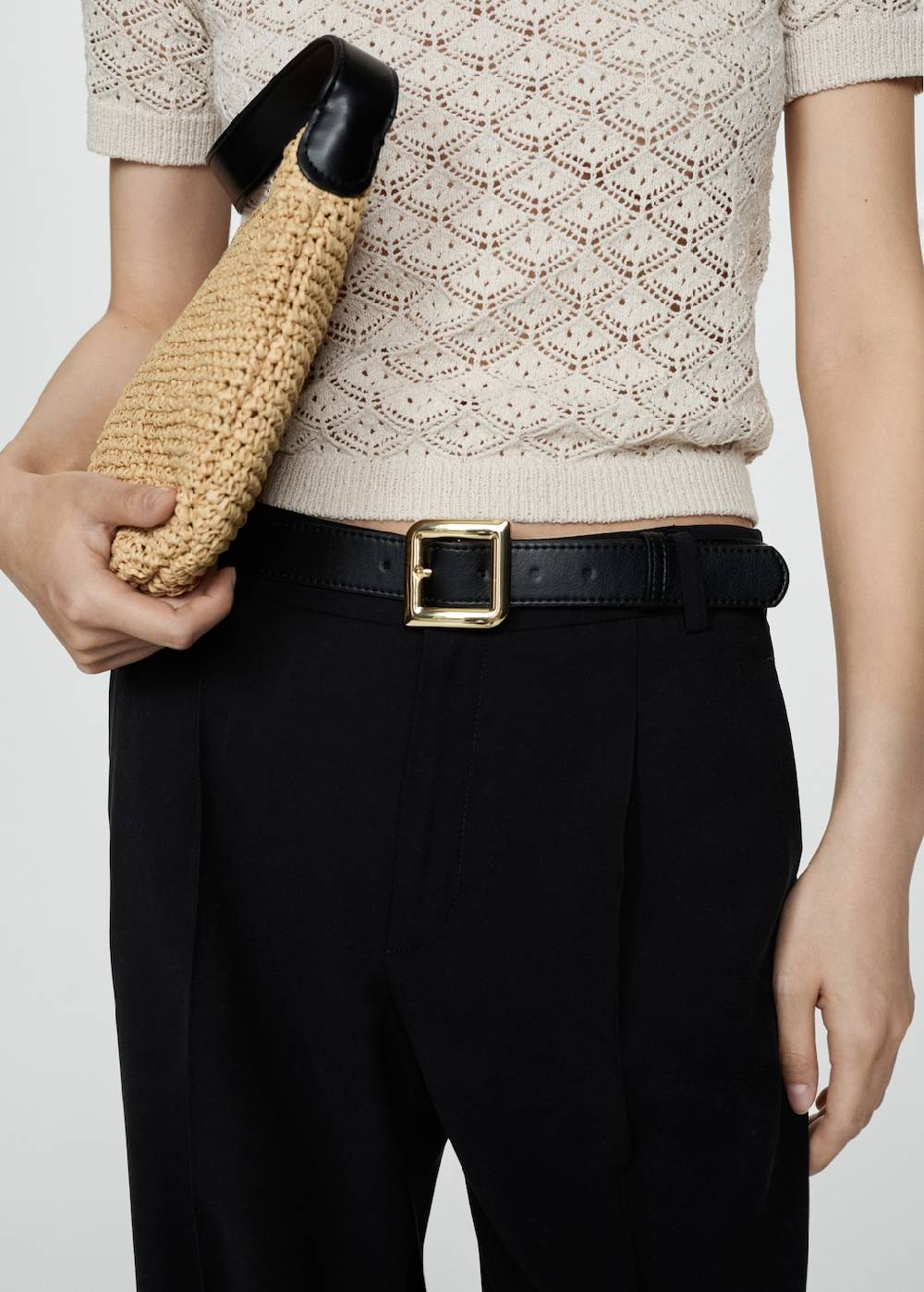 Mango Gerade Bundfaltenhose