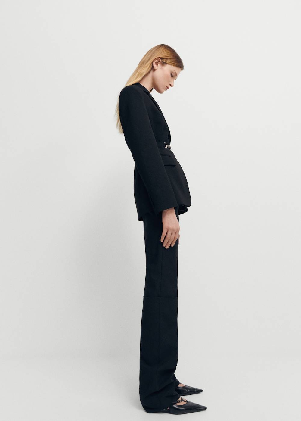 Mango Gerade Bundfaltenhose