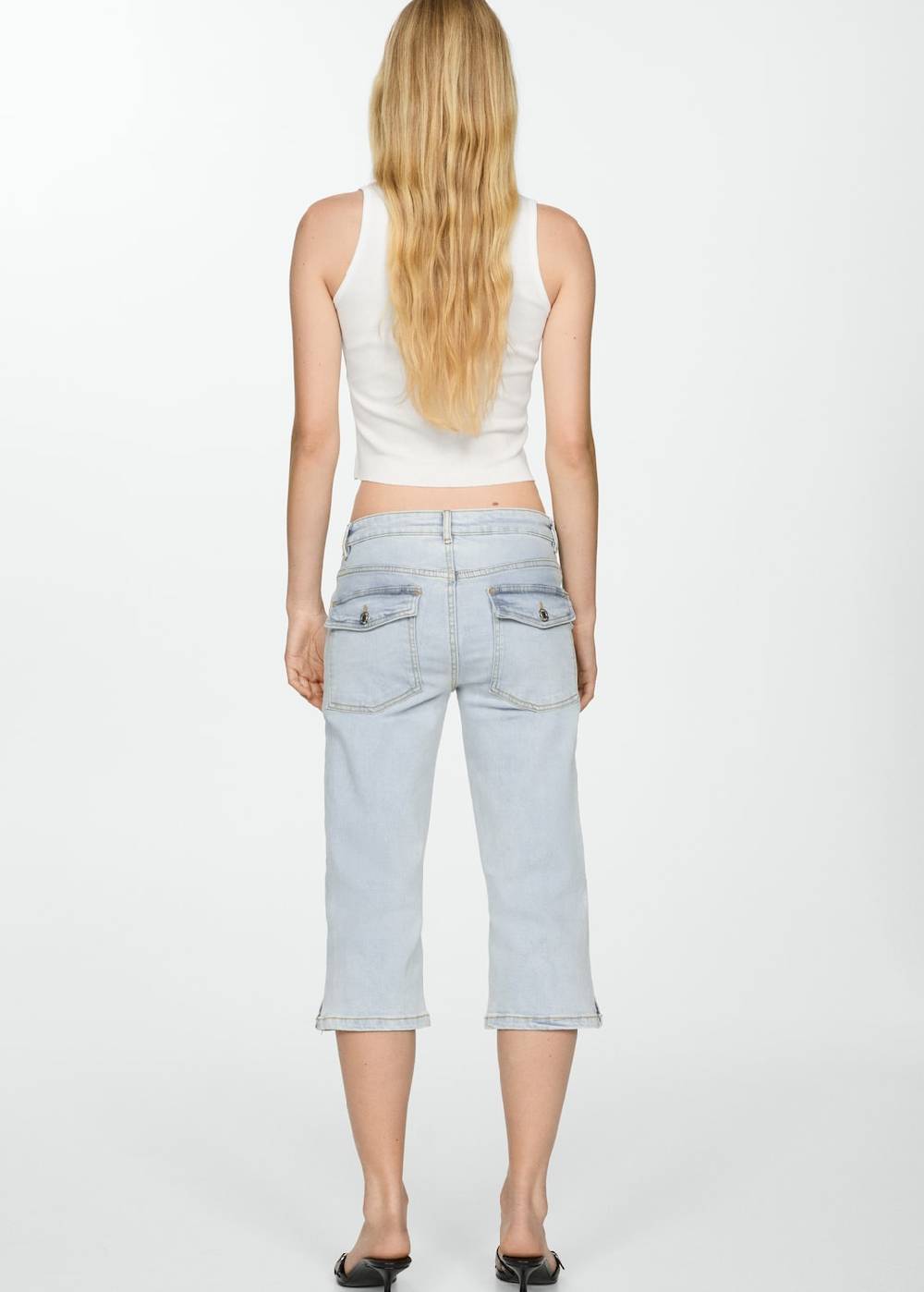 Mango Gerade Capri-Jeans