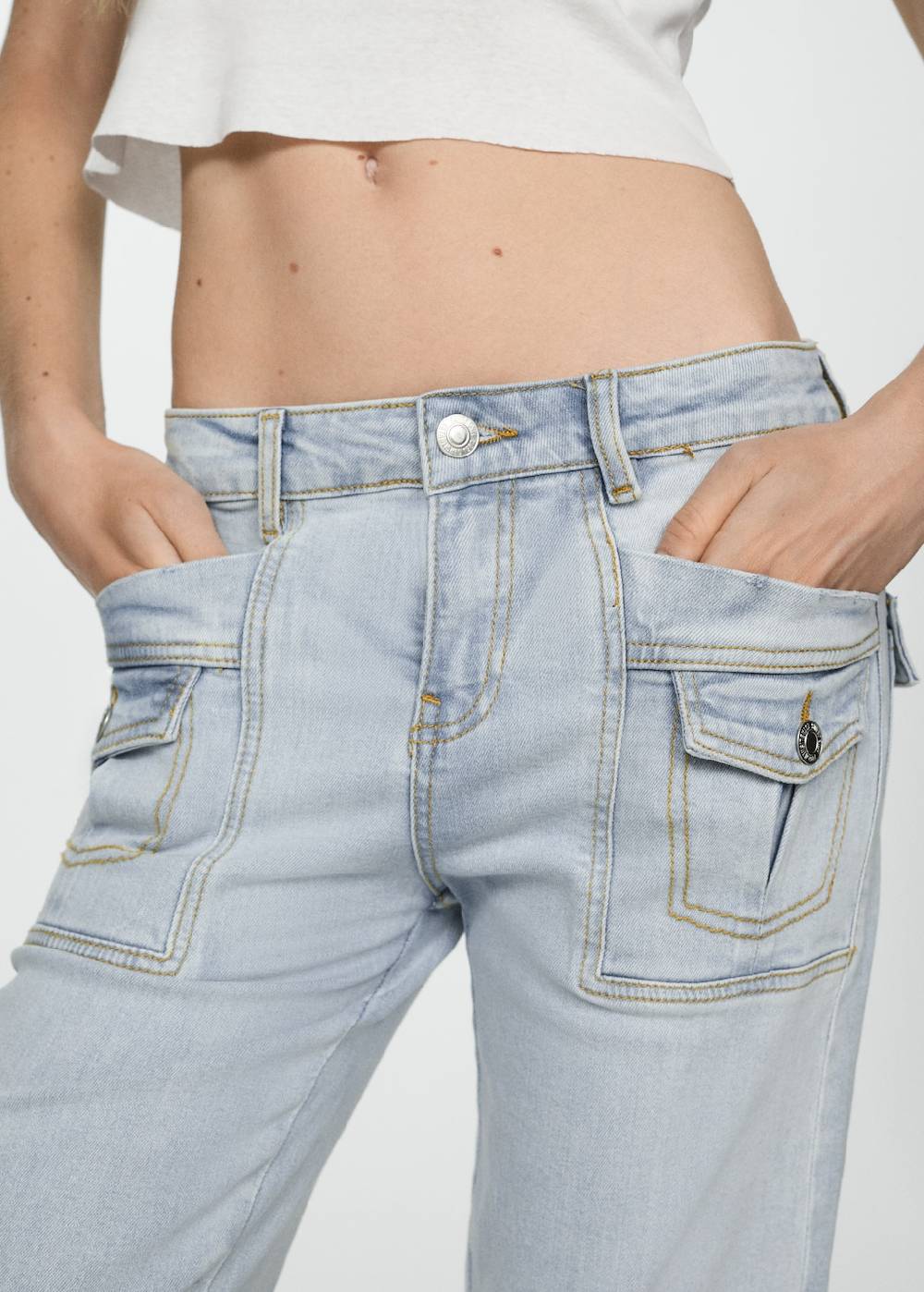 Mango Gerade Capri-Jeans