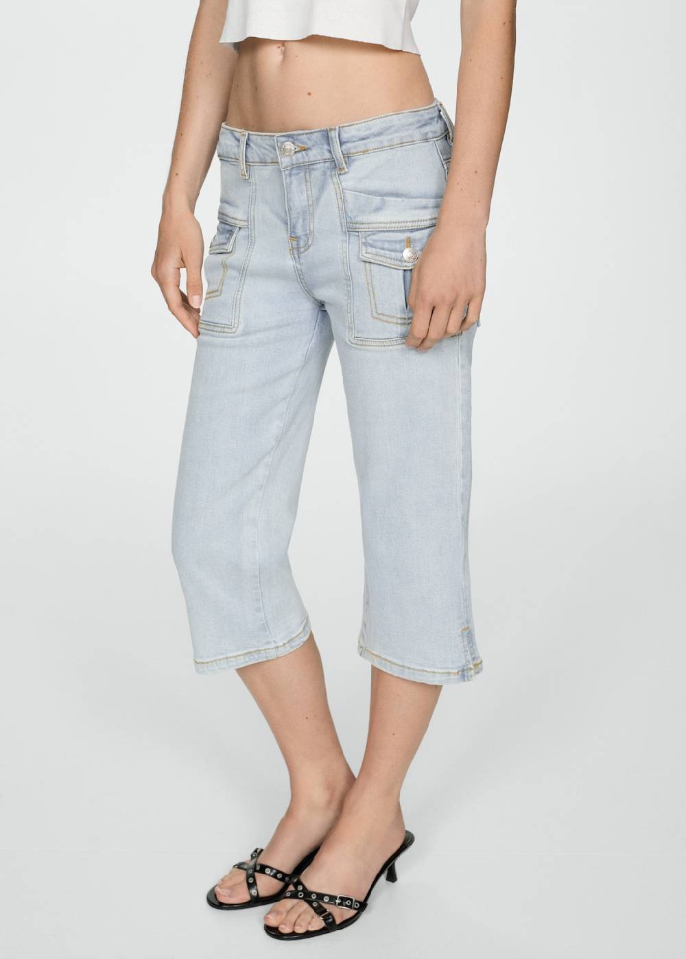 Mango Gerade Capri-Jeans