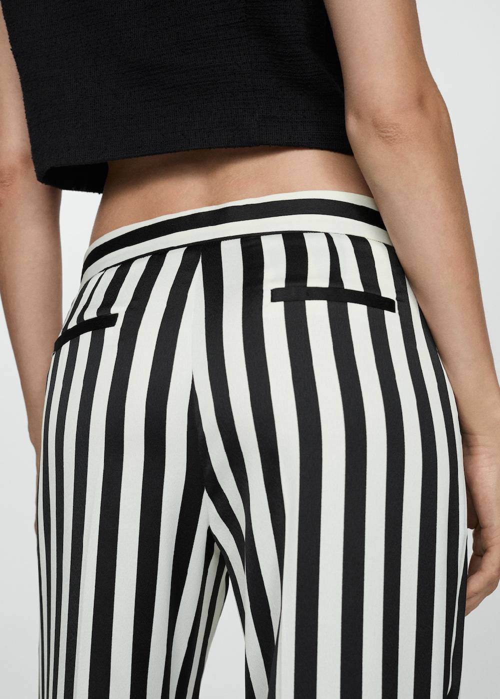 Mango Gerade Geschnittene Streifenhose