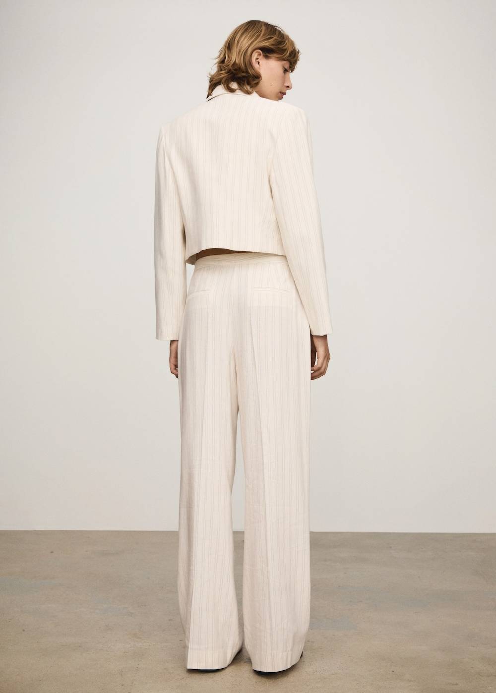 Mango Gerade Geschnittene Streifenhose