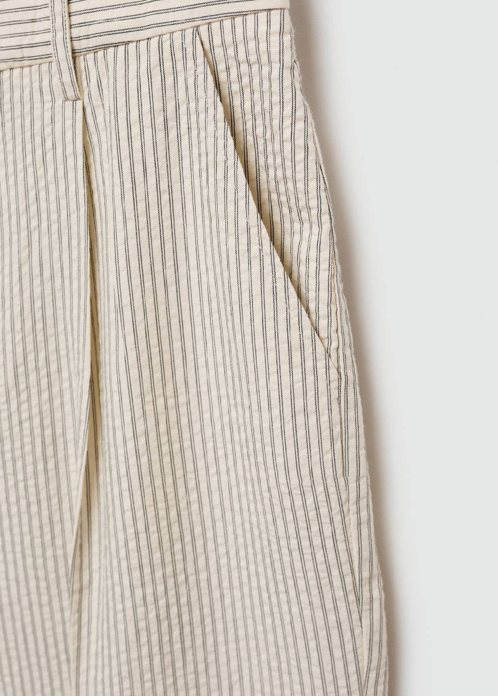 Mango Gerade Geschnittene Streifenhose