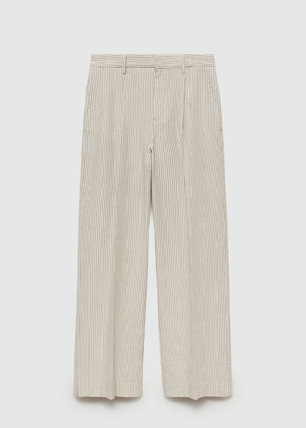 Mango Gerade Geschnittene Streifenhose