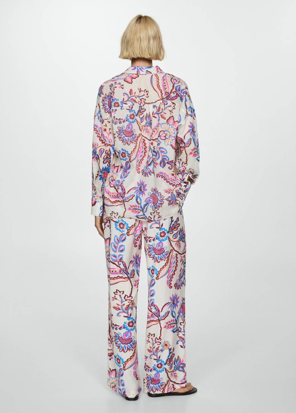 Mango Gerade Hose Mit Floralem Print