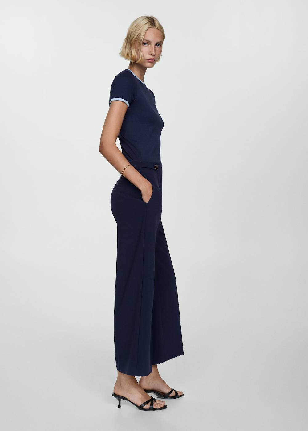 Mango Gerade Hose Mit Knöpfen