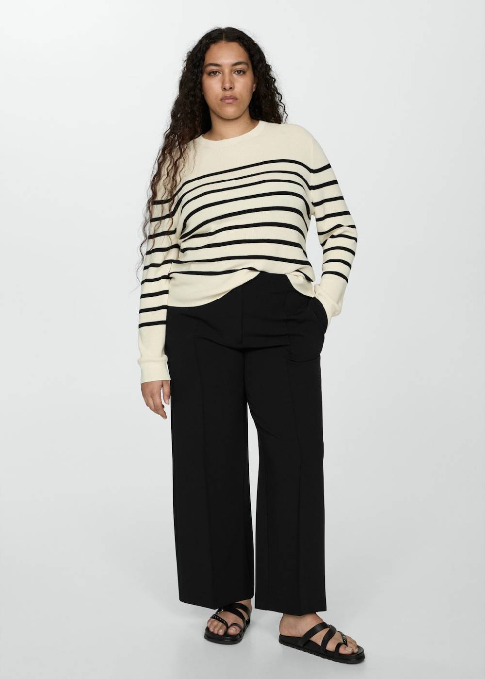 Mango Gerade Hose Mit Knöpfen