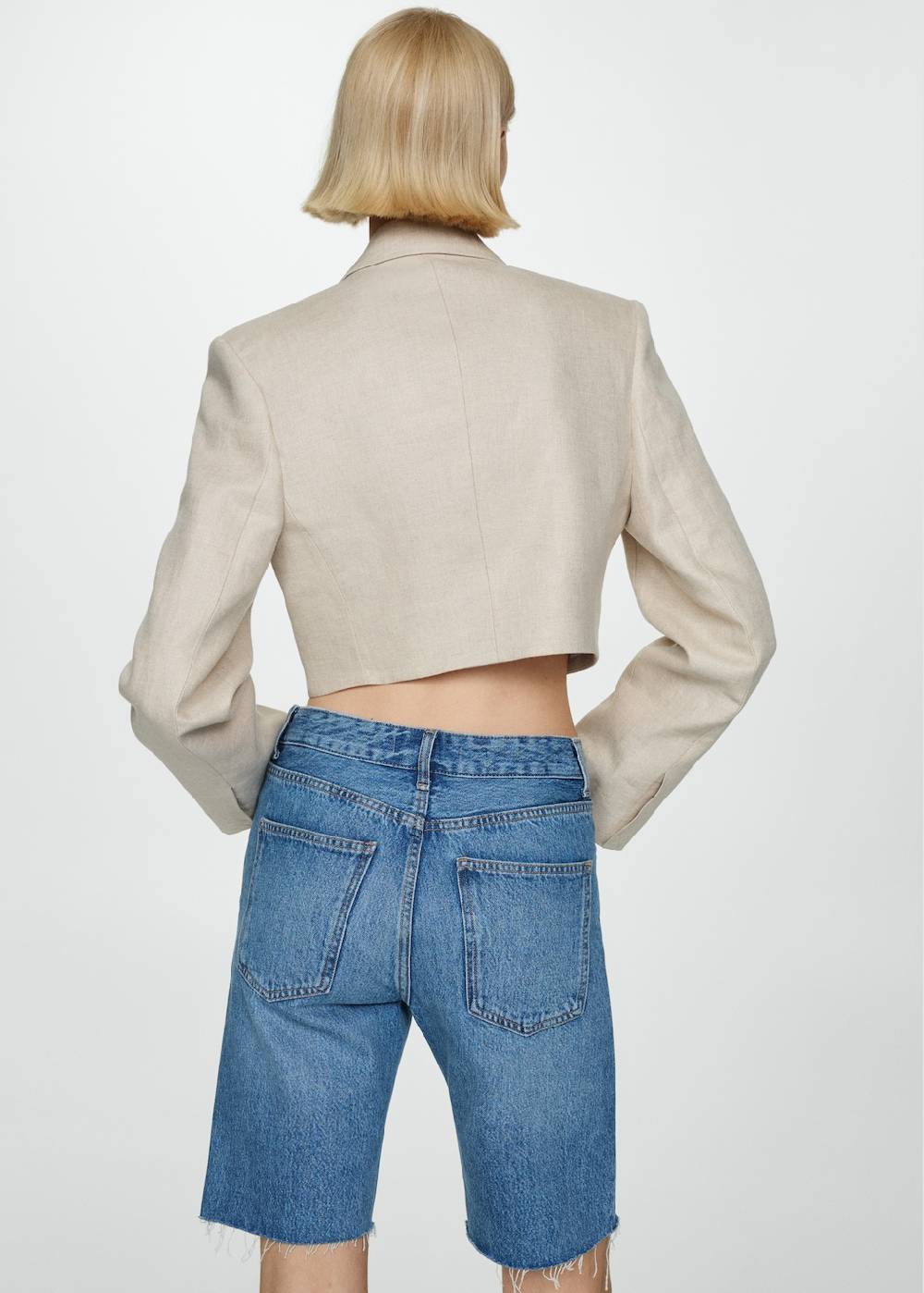 Mango Gerade Jeans-Bermudashorts