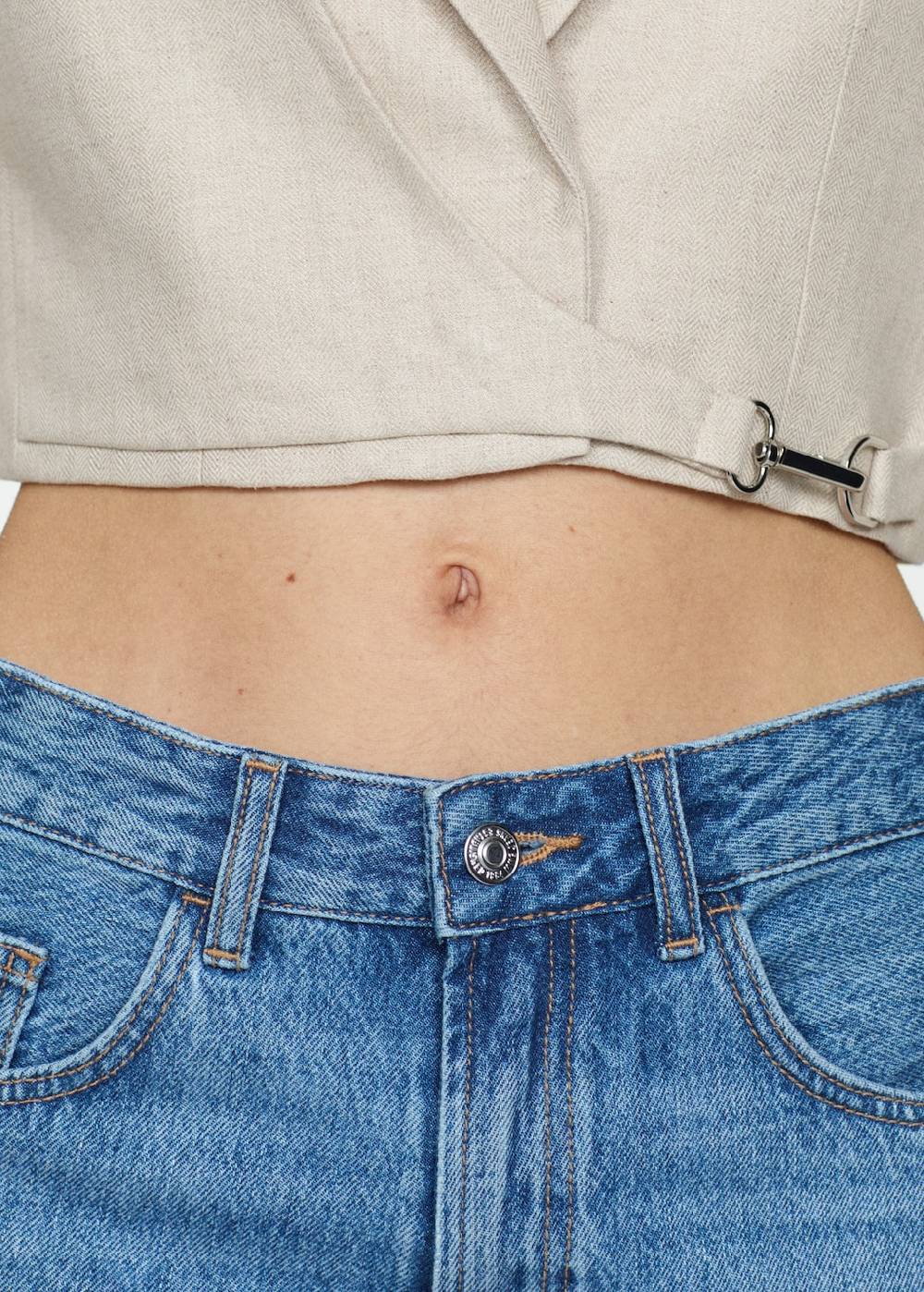 Mango Gerade Jeans-Bermudashorts