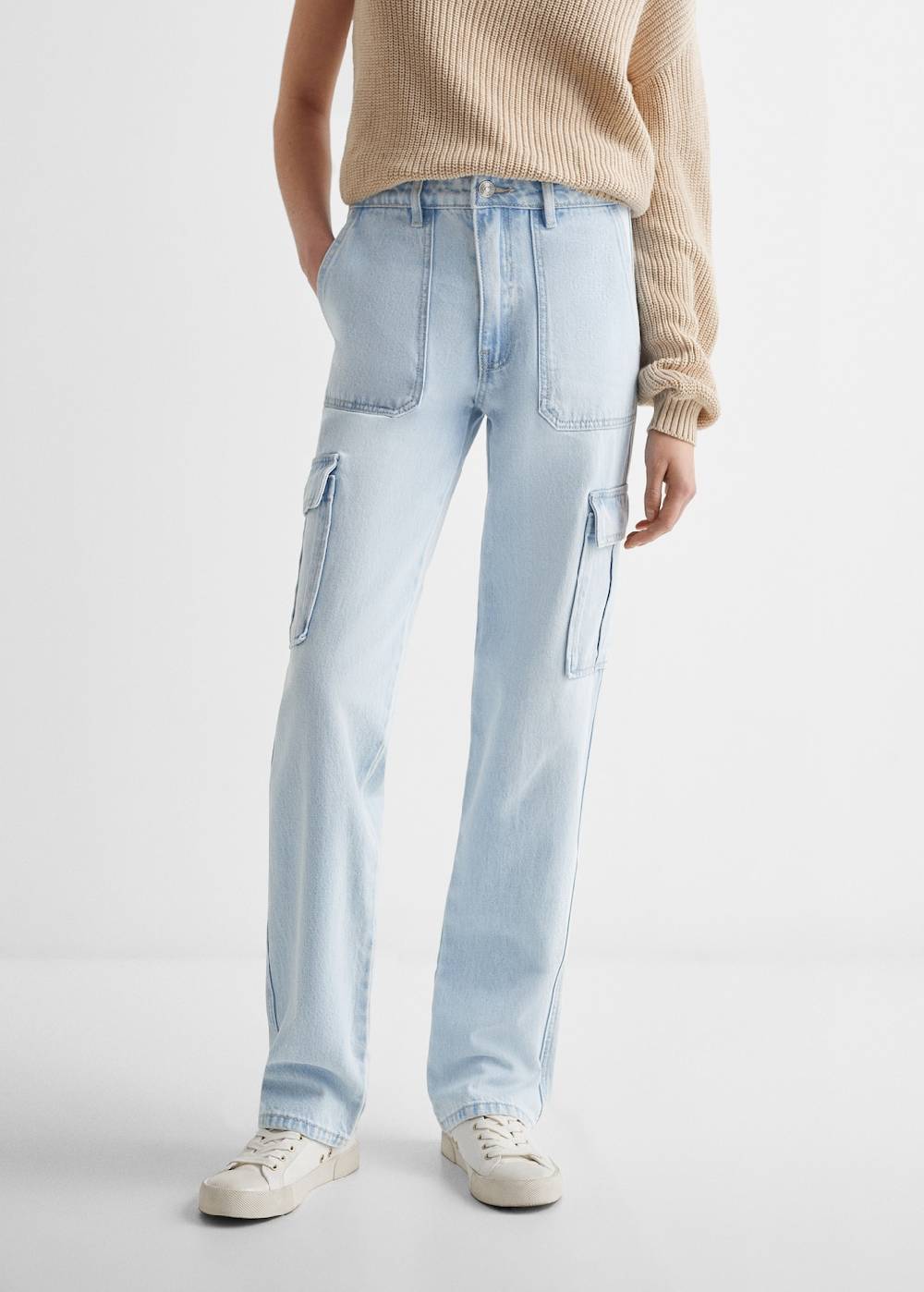Mango Gerade Jeans Im Cargo-Stil
