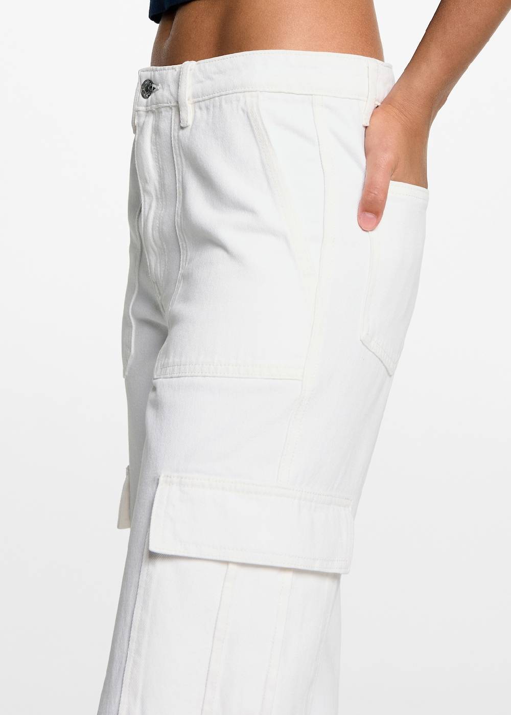 Mango Gerade Jeans Im Cargo-Stil