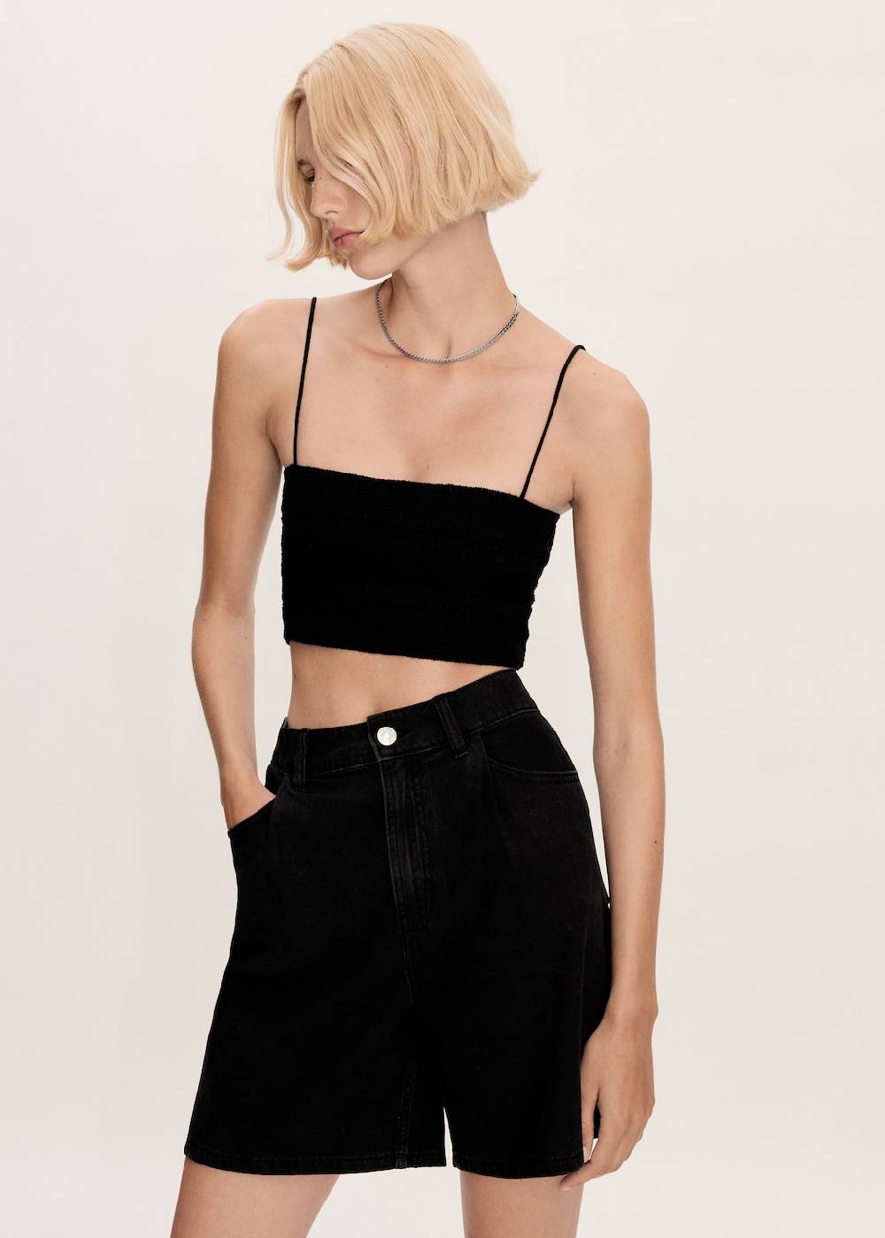 Mango Gerade Jeans-Shorts