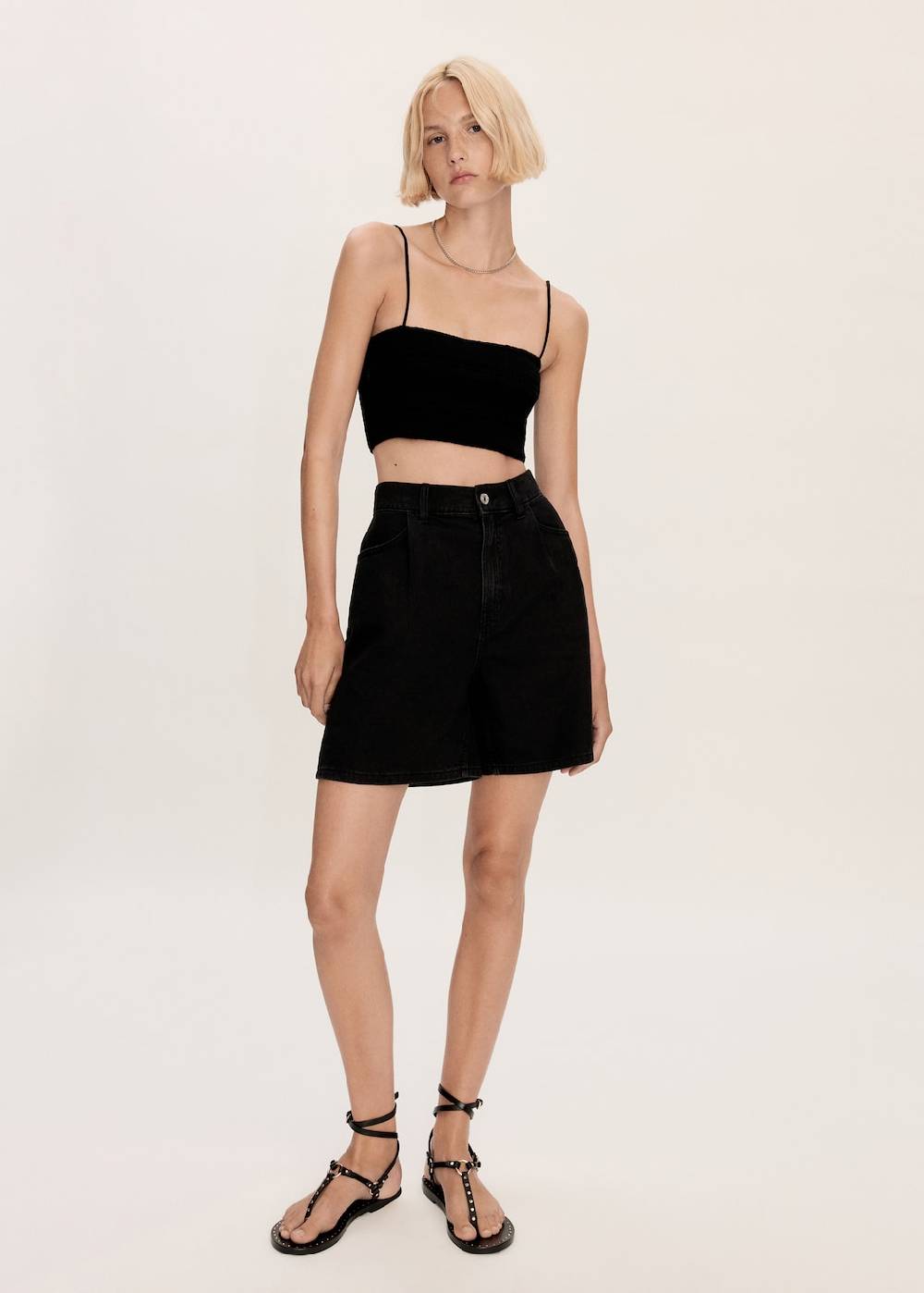 Mango Gerade Jeans-Shorts