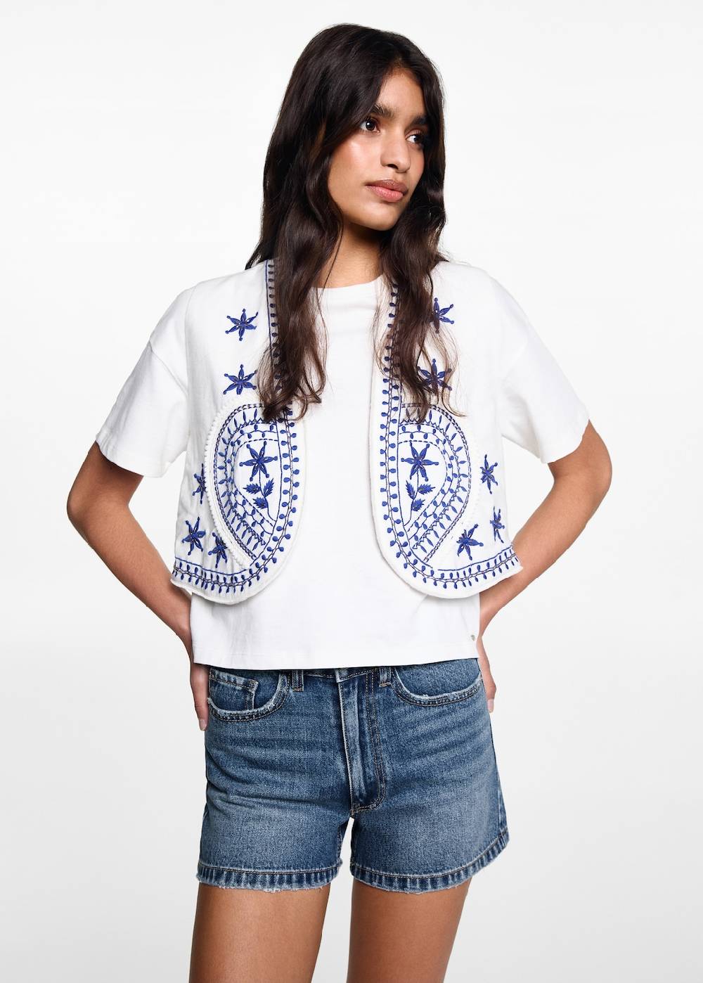 Mango Gerade Jeans-Shorts