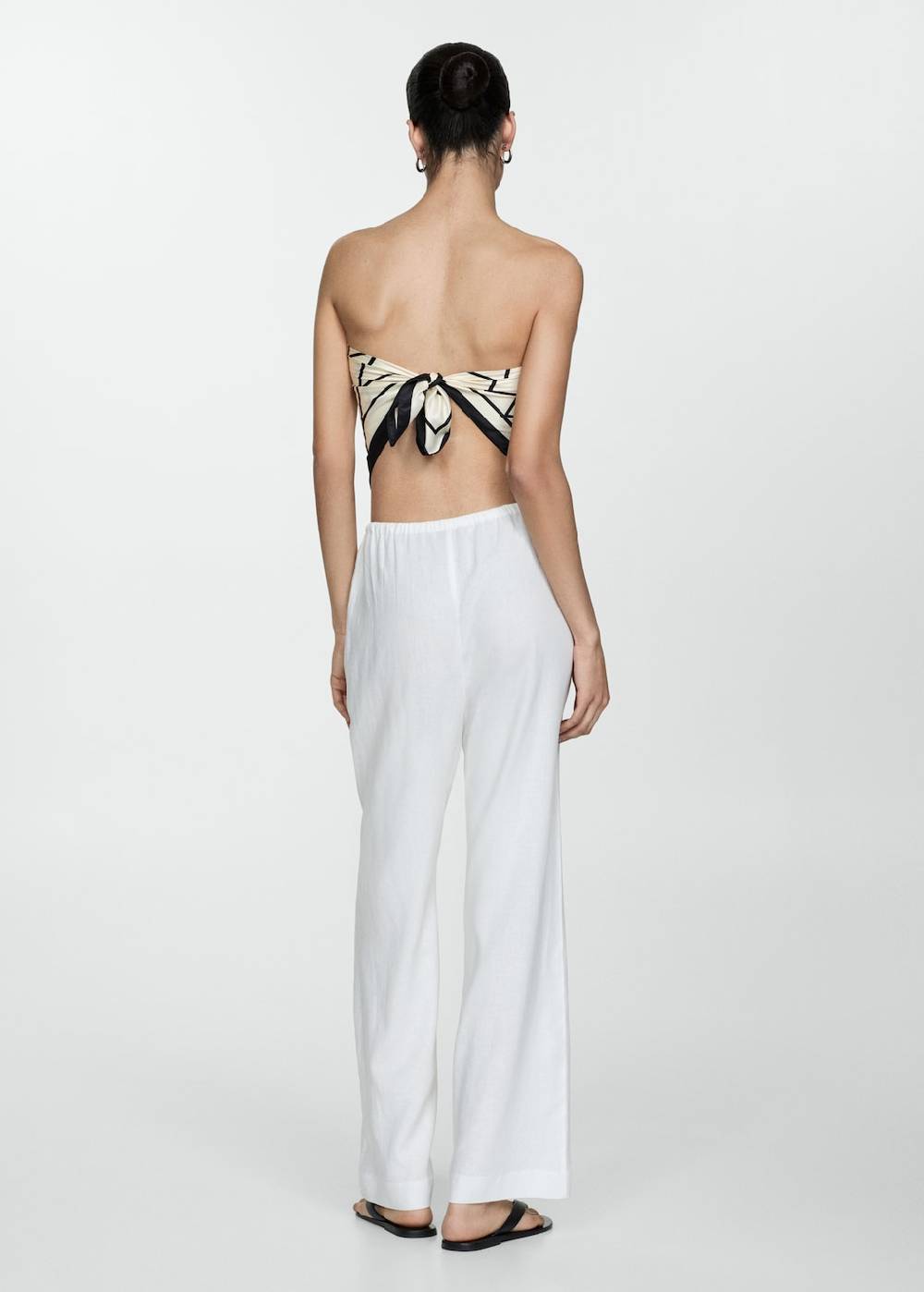 Mango Gerade Leinenhose