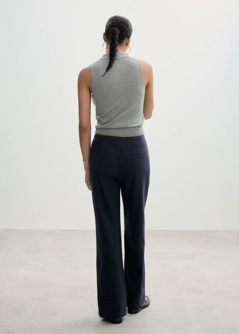 Mango Gerade Nadelstreifenhose