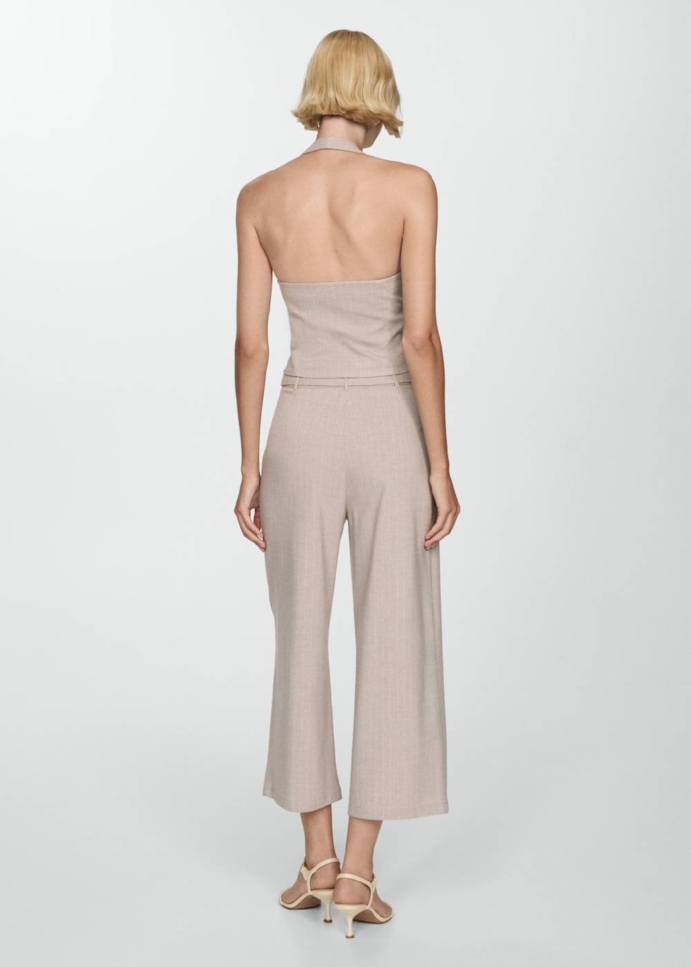 Mango Gerade Nadelstreifenhose