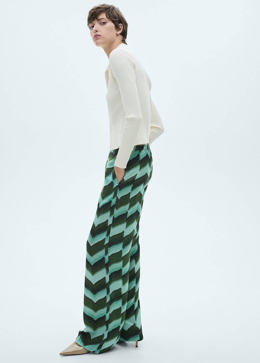 Mango Gerade Printhose