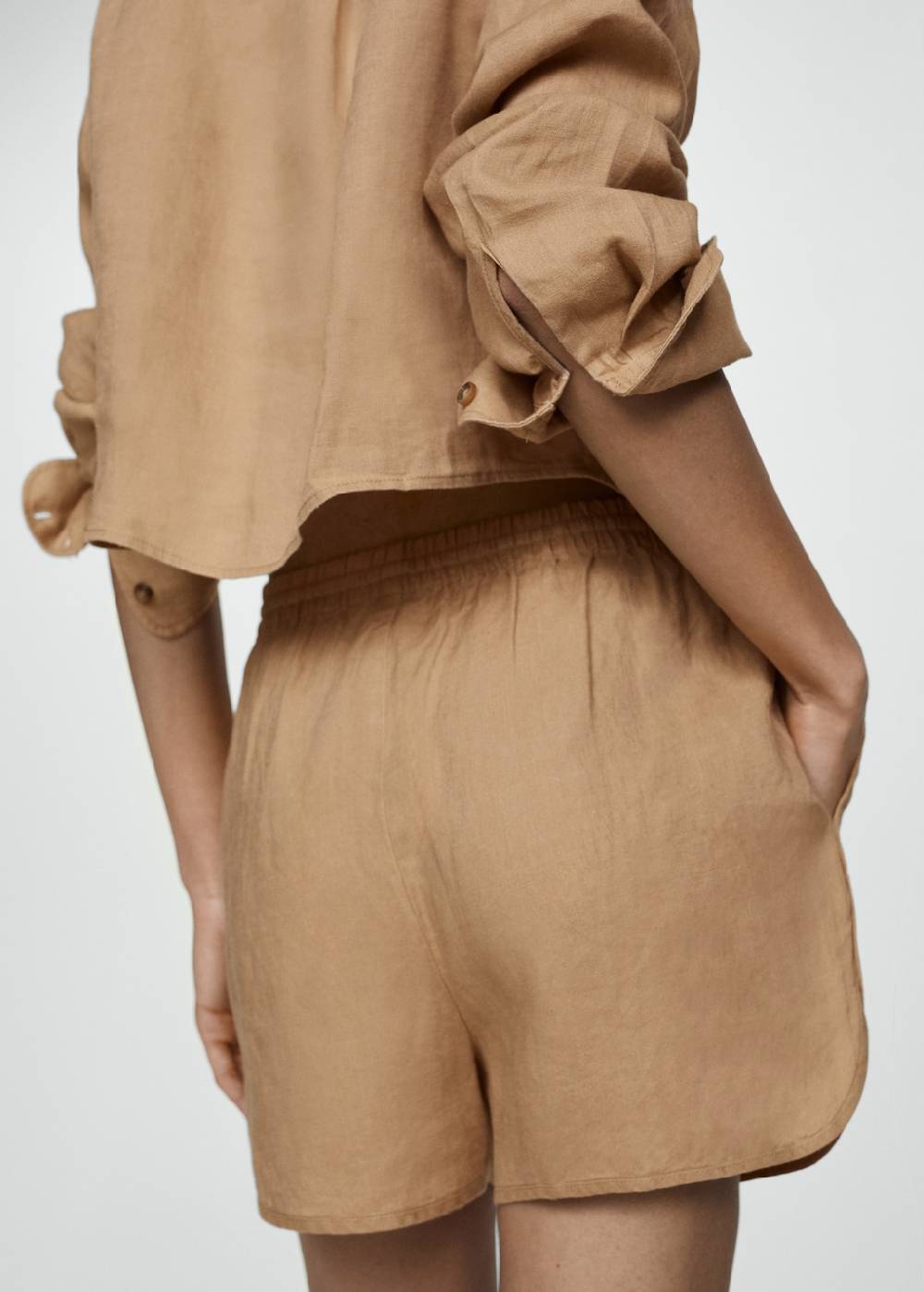 Mango Gerade Shorts Aus 100 % Leinen