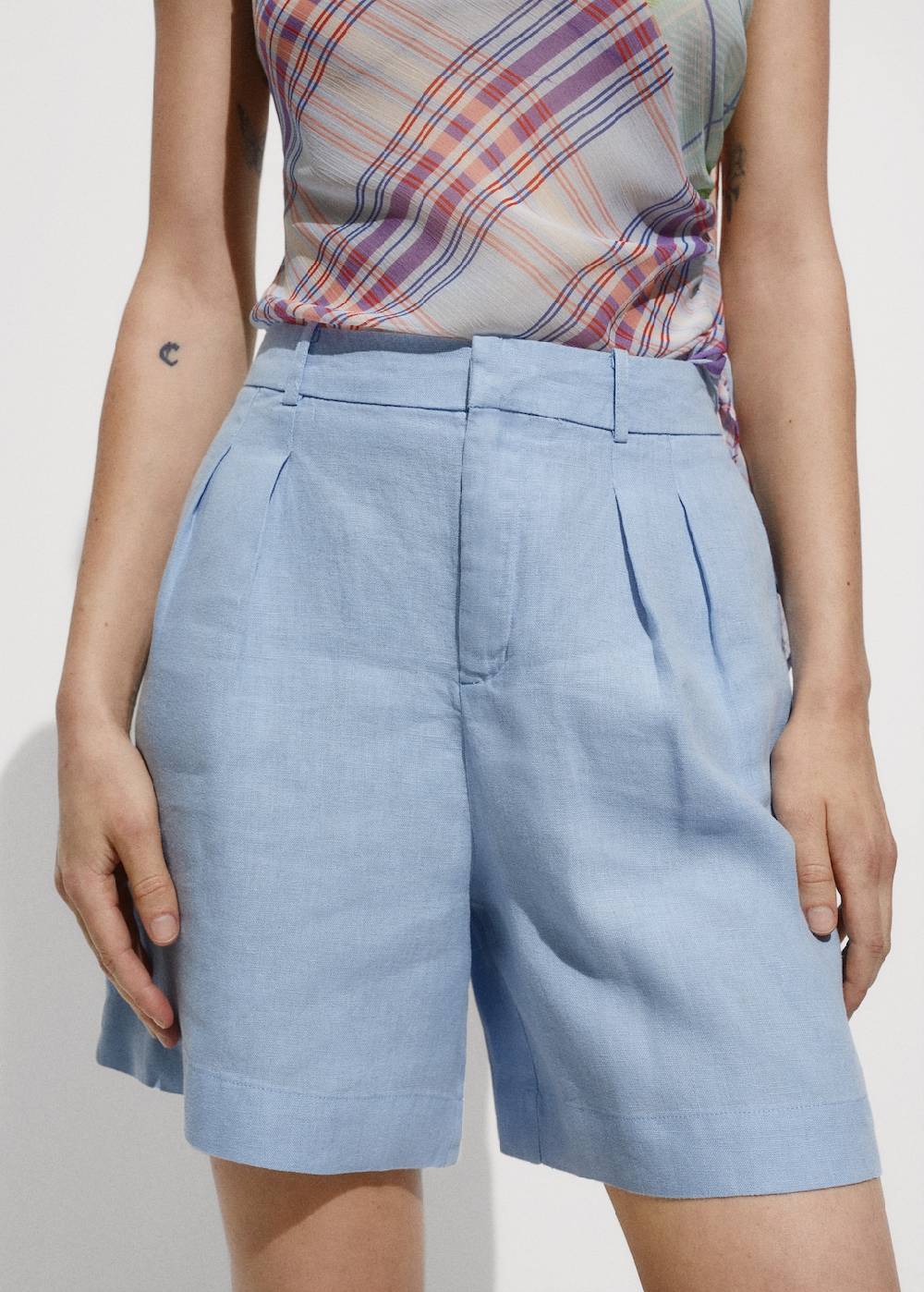 Mango Gerade Shorts aus 100 % Leinen