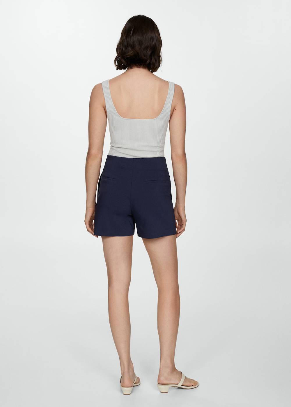 Mango Gerade Shorts Mit Hoher Taille