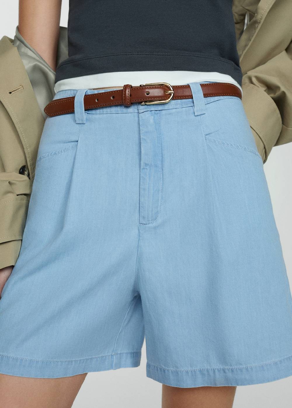 Mango Gerade Shorts Mit Mittlerer Bundhöhe