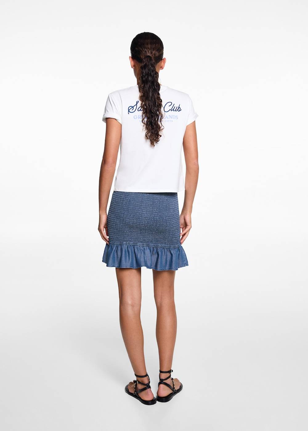 Mango Geraffter Volantrock