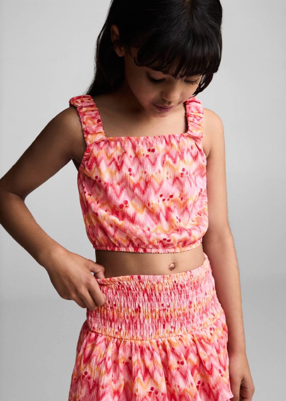 Mango Geraffter Volantrock