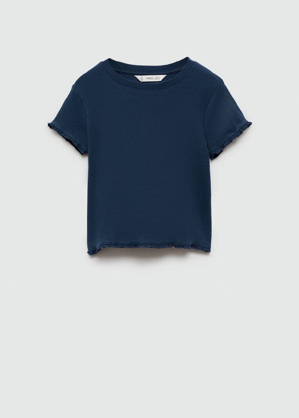 Mango Geripptes Kurzarm-T-Shirt
